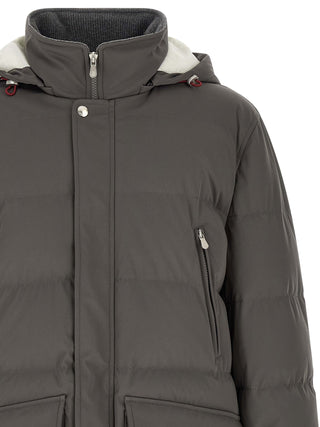 Parka gris de poliamida