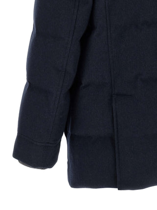 Parka azul de lana
