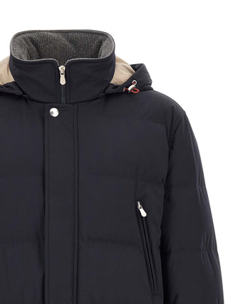 Blue Polyamide Parka