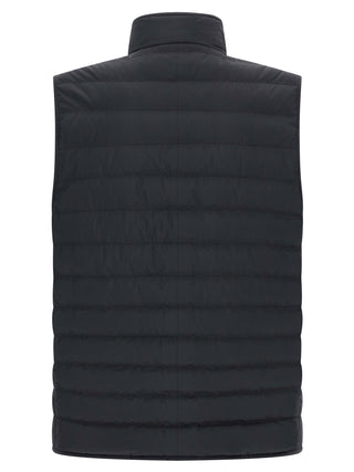 Blue Polyester Sleeveless Jacket