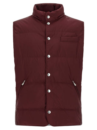 Bordeaux Polyester Sleeveless Jacket