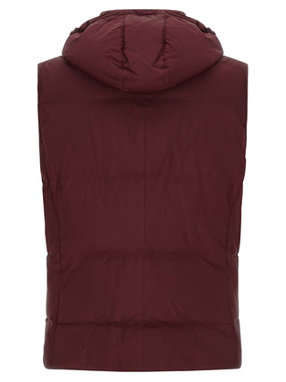 Bordeaux Polyester Sleeveless Jacket