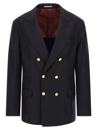 Blazer de lana virgen azul