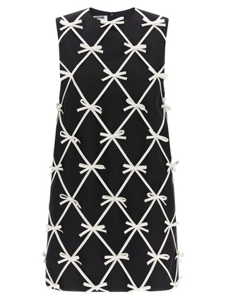 Bicolor Virgin Wool Short Dress
