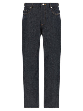 Blue Cotton Relaxed Fit Jeans