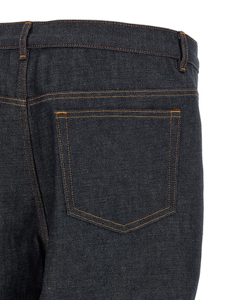 Blue Cotton Relaxed Fit Jeans