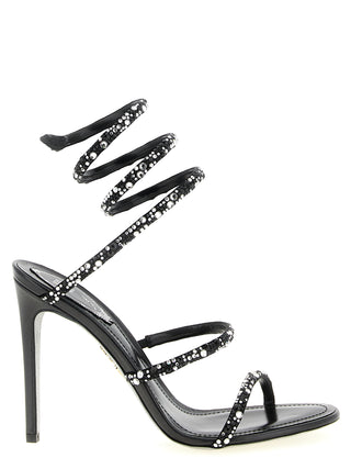 Sandalias de tacón stiletto bicolor de viscosa