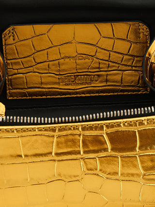Gold Bovine Leather Handbag