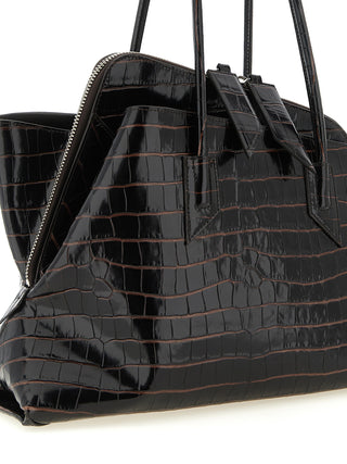 Brown Bovine Leather Shoulder Bag
