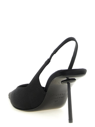 Zapatos de tacón alto negros de viscosa