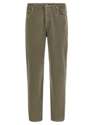 Bicolor Cotton Casual Pants