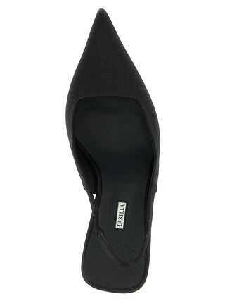 Zapatos de tacón alto negros de viscosa