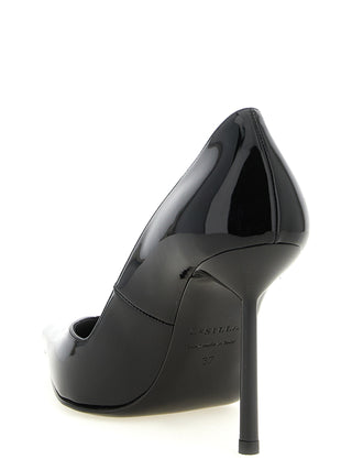 Black Polyethylene High Heel Pumps