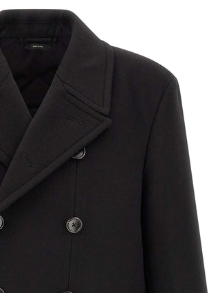 Black Virgin Wool Coat