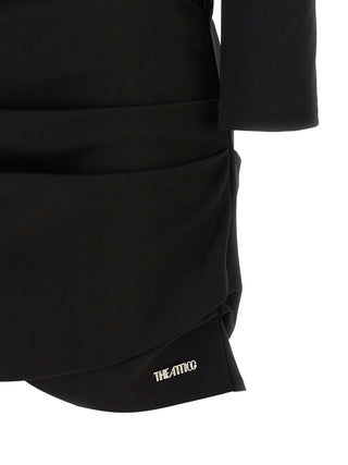 Black Viscose Short Dress