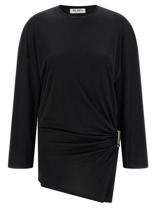 Black Viscose Short Dress