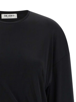Black Viscose Short Dress