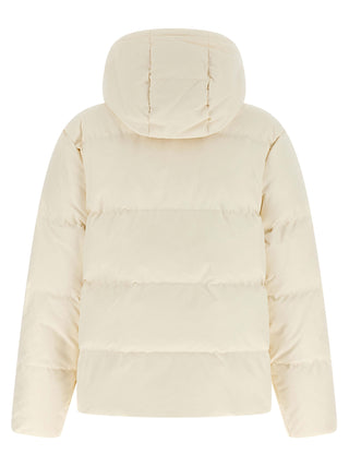 Chaqueta blanca de poliéster de largo completo