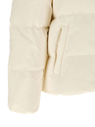 Chaqueta blanca de poliéster de largo completo