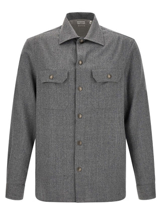 Gray Virgin Wool Blouse
