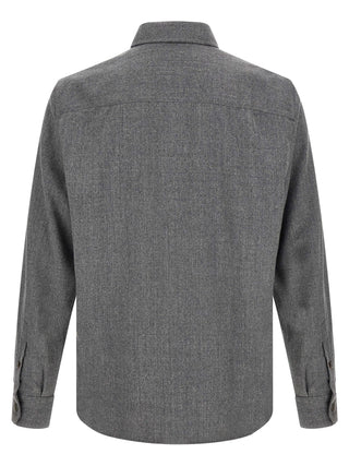 Gray Virgin Wool Blouse
