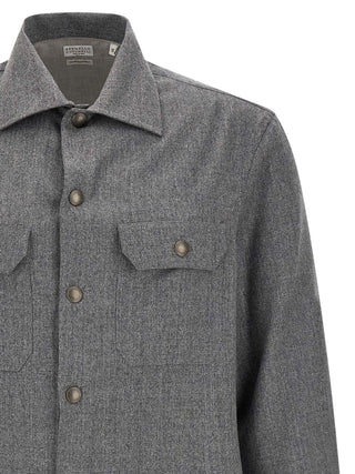 Gray Virgin Wool Blouse