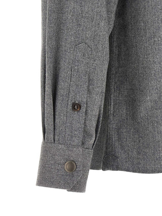 Gray Virgin Wool Blouse