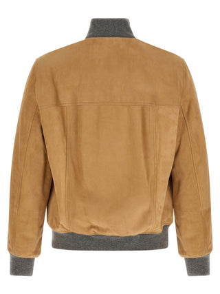 Chaqueta de piel de cordero beige