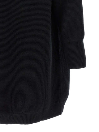 Black Virgin Wool Short Dress