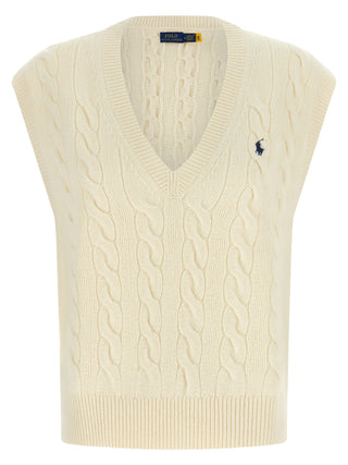 White Wool Sleeveless Jacket