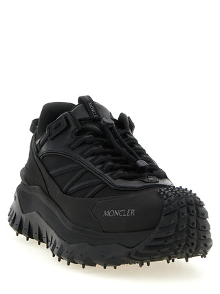 Black Leather Athletic Sneakers
