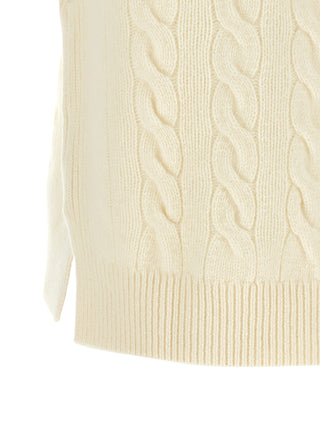 White Wool Sleeveless Jacket
