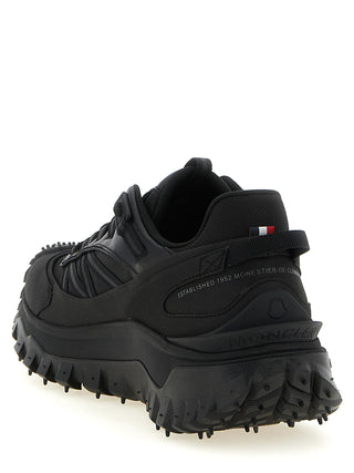 Black Leather Athletic Sneakers