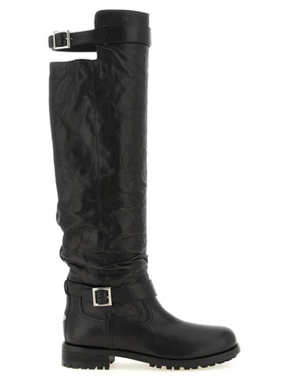 Black Leather Over The Knee