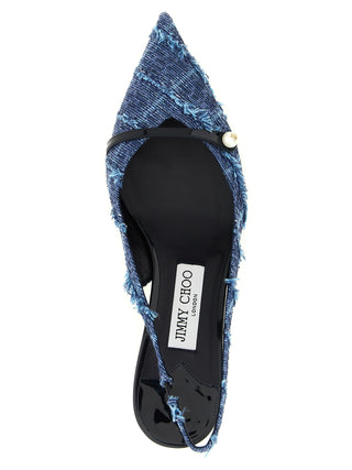 Multicolor Tencel Mid Heel Pumps