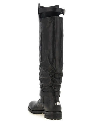 Black Leather Over The Knee
