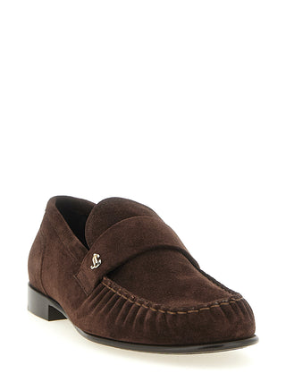 Brown Leather Slip-On Loafers
