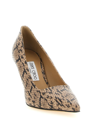 Brown Leather High Heel Pumps