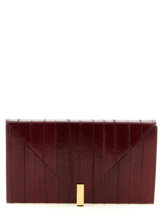 Bordeaux Leather Clutch Bag