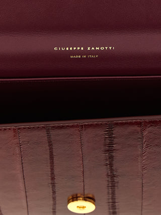 Bordeaux Leather Clutch Bag