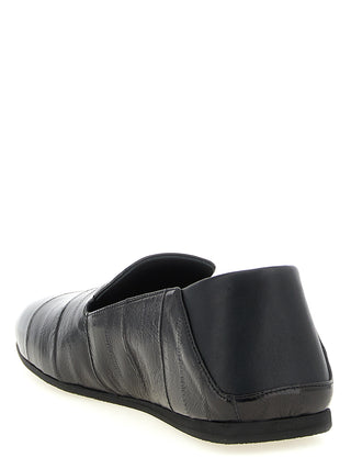 Black Leather Slip-On Loafers