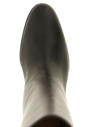 Brown Calfskin Over The Knee