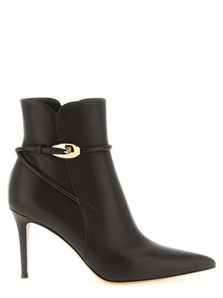 Brown Lamb Leather Ankle Boots
