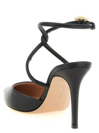 Black Lamb Leather High Heel Pumps