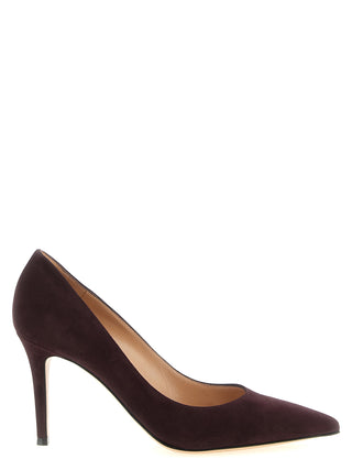 Bordeaux Suede Leather High Heel Pumps
