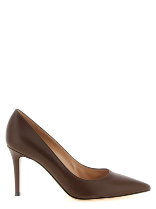 Brown Calfskin High Heel Pumps