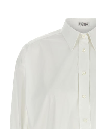 Blusa de algodón blanca