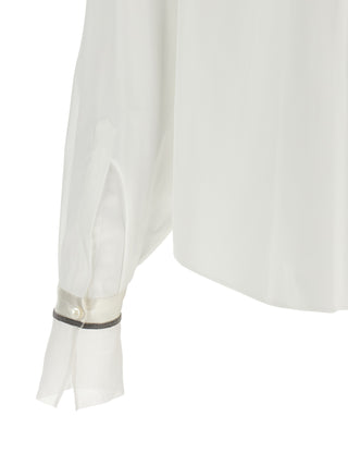 Blusa de algodón blanca