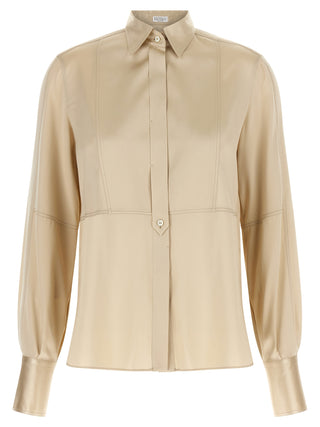 Beige Silk Blouse