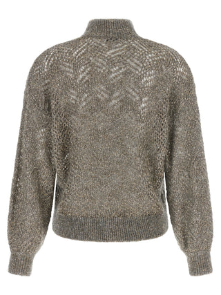 Gray Polyamide Cardigan